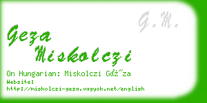 geza miskolczi business card